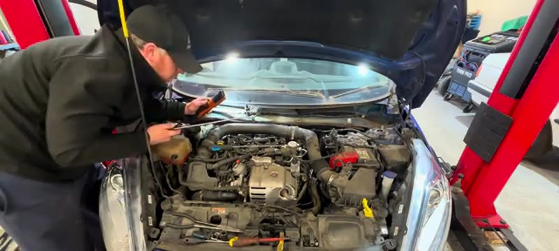Reconnecting the clutch pipes at the front of the Ford Fiesta engine bay