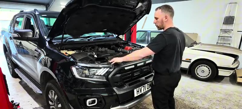The top air intake panel area above the grille on the 2021 Ford Ranger Wildtrak