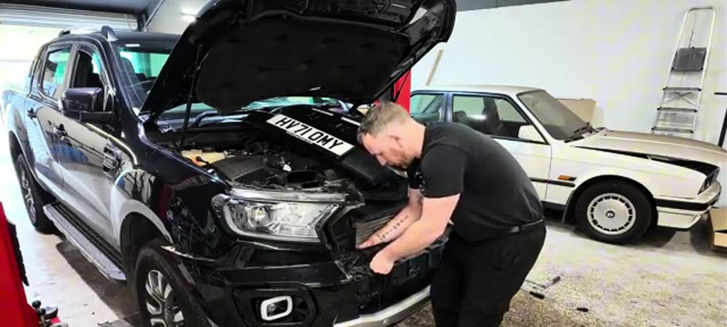 Refitting the front bumper and trim on the 2021 Ford Ranger