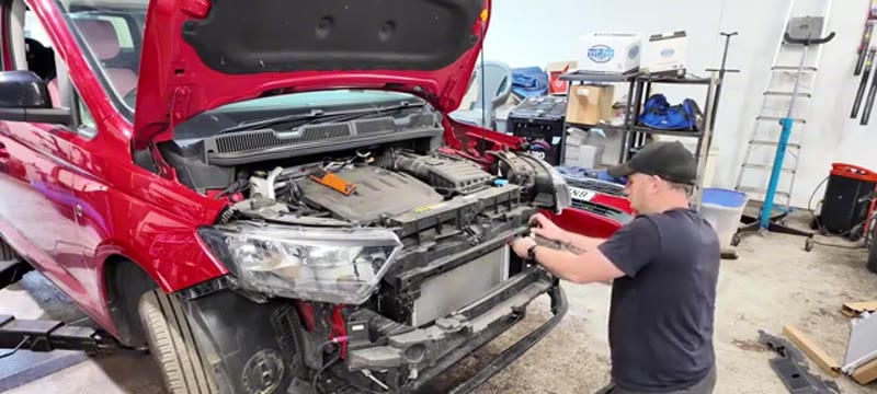 Removing the inner trim pieces from the front of the Transit Connect